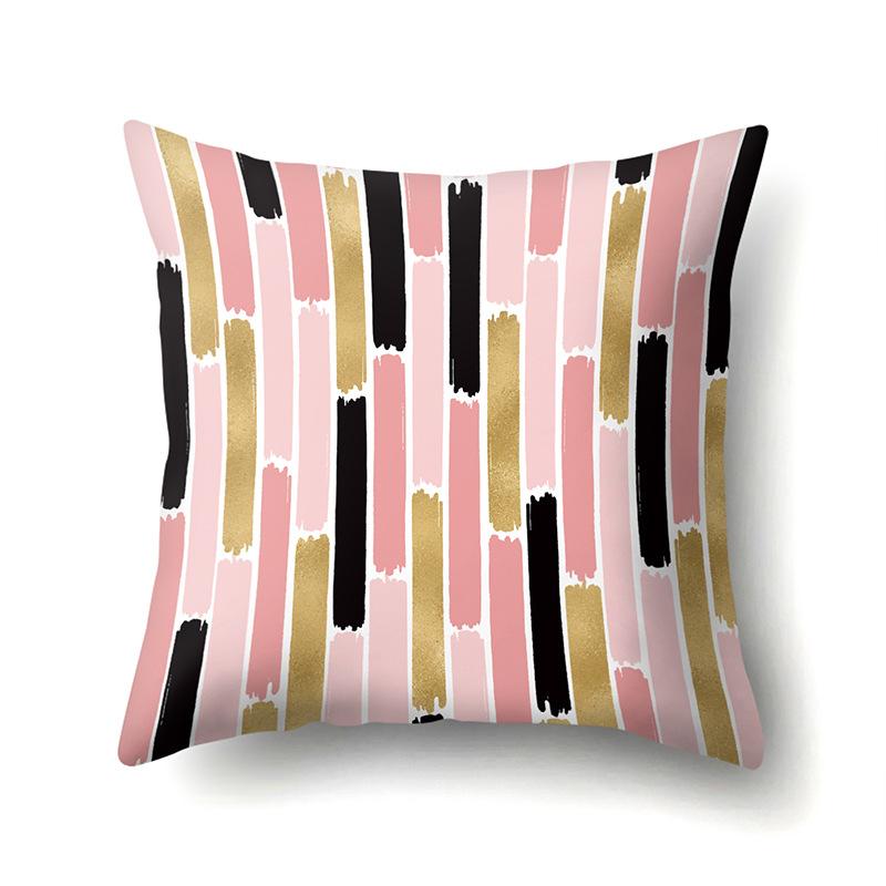 Ins Style Abstract Creative Polyester Pillow Case Car Decoration Home Printed Bedside Cushion Cover Pillow Case