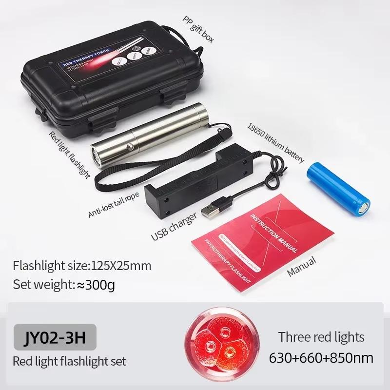 Red Light Therapy Wand Device for Body Acne Treatment With 5 Wavelengths Near Infrared 900nm Light Therapy Relieve Joint Pain