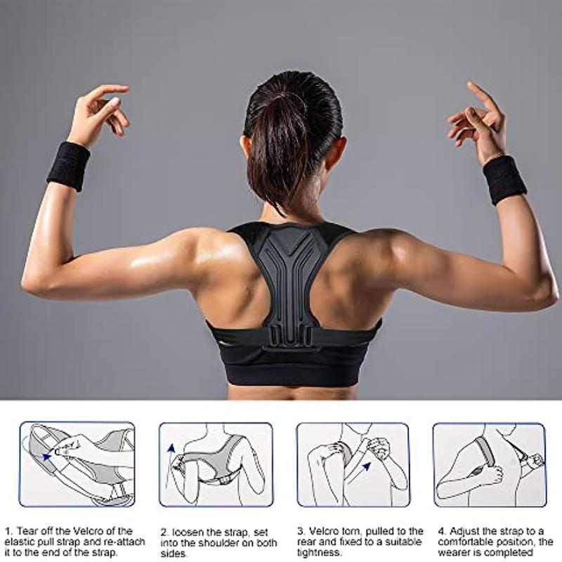 Корректор осанки для мужчин, женщин, взрослых и детей, полностью регулируемые ремни, легкий корсет - улучшает осанку, снимает боли в спине, плечах и позвоночнике