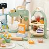 Play House Toy Kitchen Wooden Boy Girl Dessert Shop Ice Cream Tea Set Wooden Children'S Toys