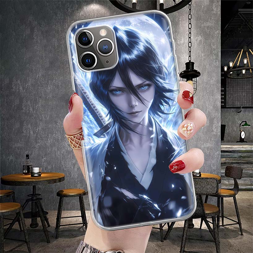 Bleach Кучики Рукия Мягкий Чехол Для Телефона Для IPhone 11 17 Air 16E 16 Pro Max 15 + 14 Plus 13 Mini 12 Apple 7 SE 8 Fundas Coque 11 17