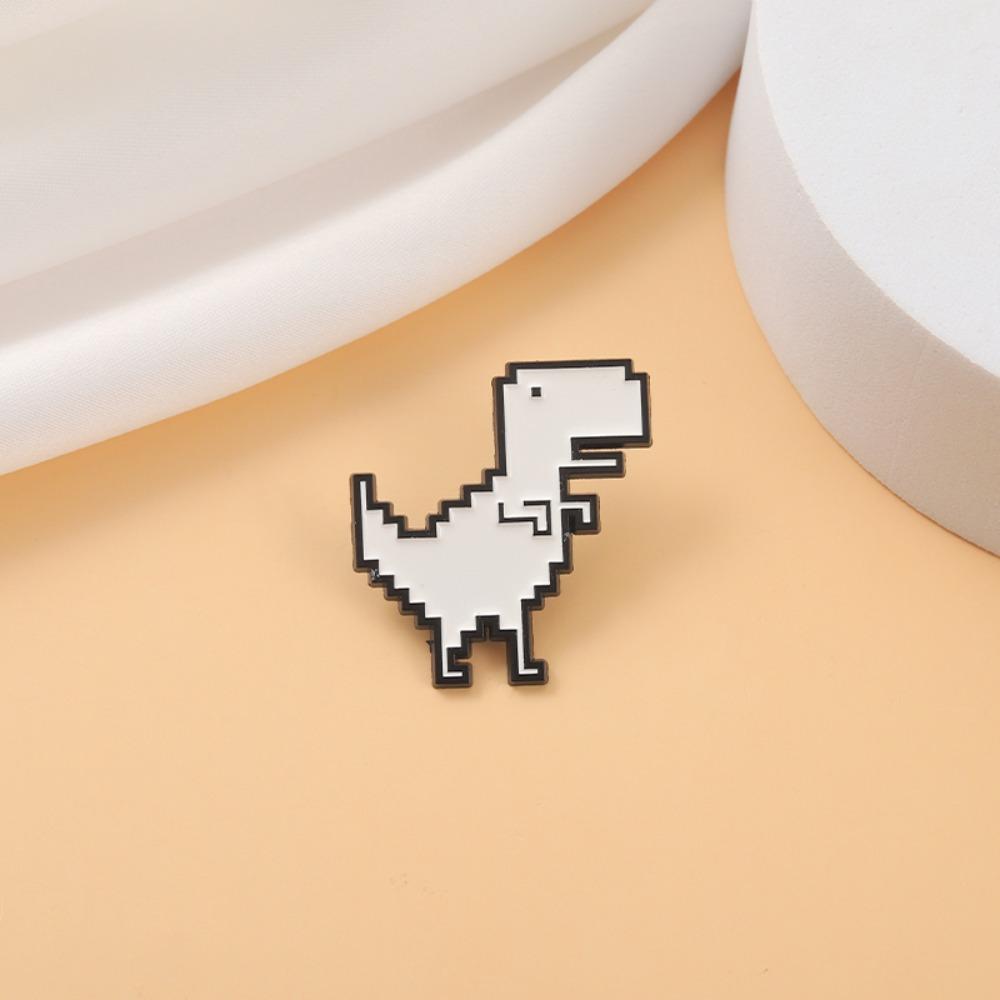 Tyrannosaurus Rex Enamel Pins Pixel Style Animal Jewelry Gift Lapel Badges Kids Friends