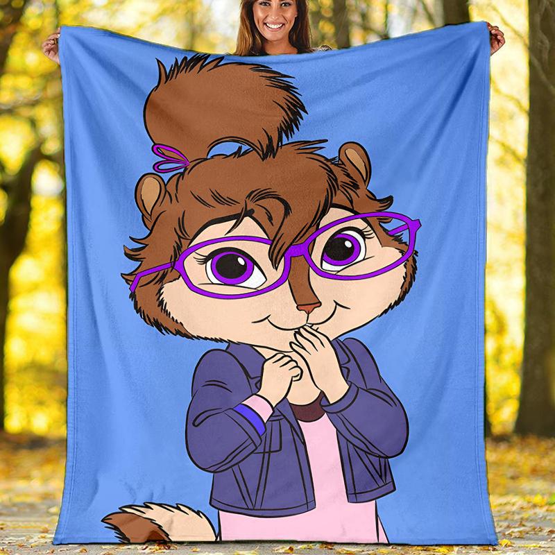 Alvin Chipmunks Theme Printed Blanket Perfect For Couch Bed Travel Outdoor Use Machine Washable Cozy Durable