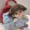Улыбающаяся девочка хлопковая кукла плюшевые игрушки 20 см обычная детская одежда мягкая игрушка для настройки фигурка игрушки рождественская коллекция подарок