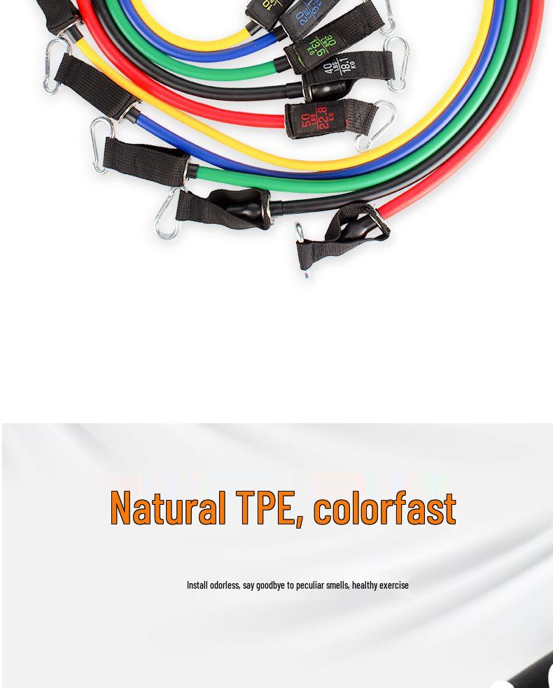 11-Piece Resistance Bands Set: Chest & Shoulder Exercise, Muscle Toning, Weight Loss, Stretching Equipment