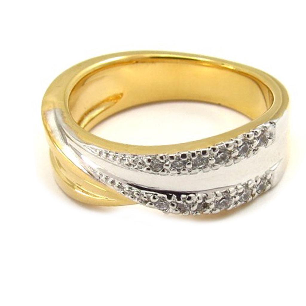 2 Tone 'Scarlett' Gold Plated Ring