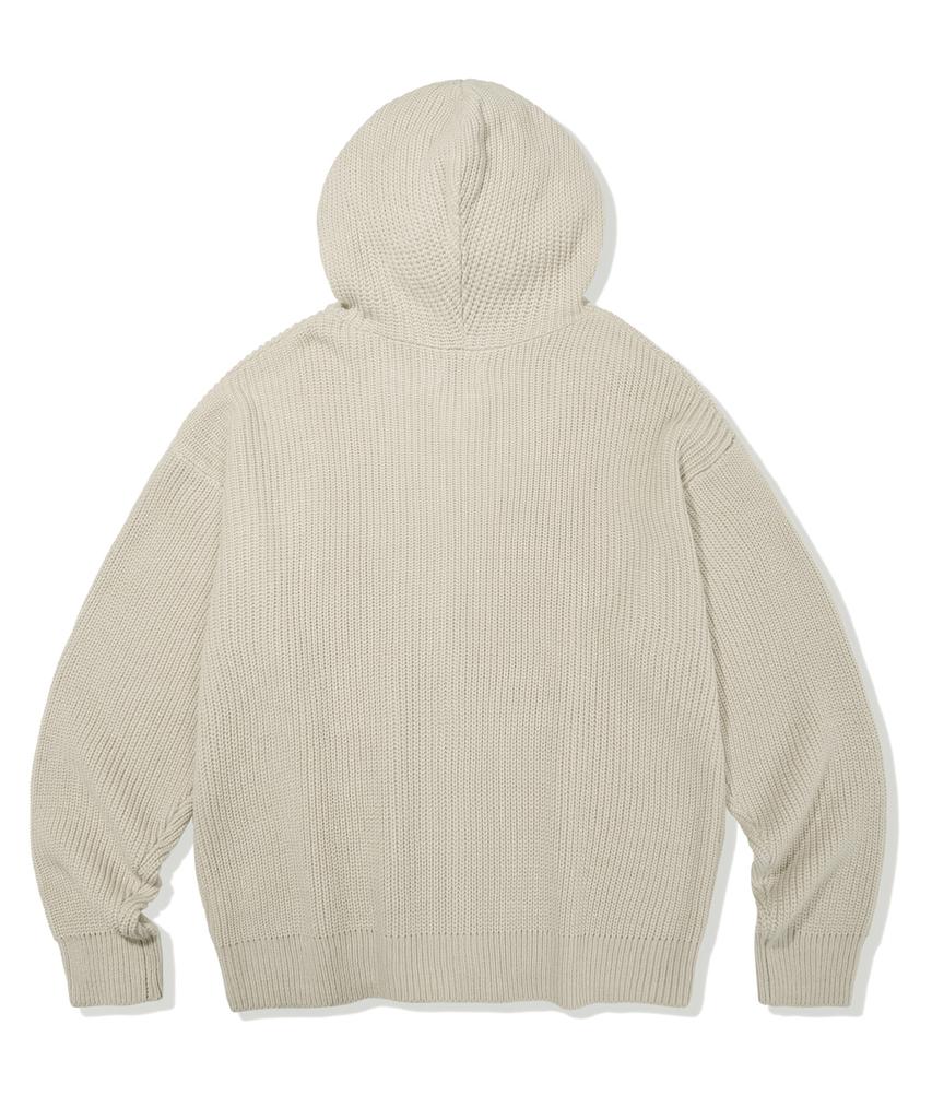 FILLUMINATE Subdude Knit Hooded Zip-Up - Ivory