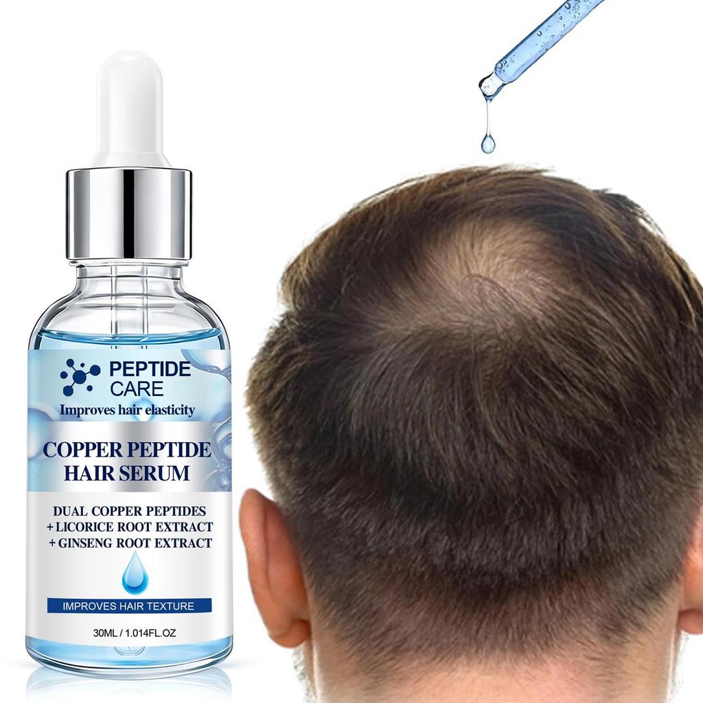 Copper Peptide Hair Serum-Helps Smooth Frizz-Moisturizes & Softens Hair-Suitable for all Hair Types, 30ml