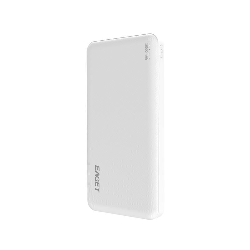 EAGET Портативное зарядное устройство Power Bank емкостью 10000 мАч для быстрой зарядки мобильных устройств с технологией зарядки PowerIQ и USB-C для iPhone 15 и Android