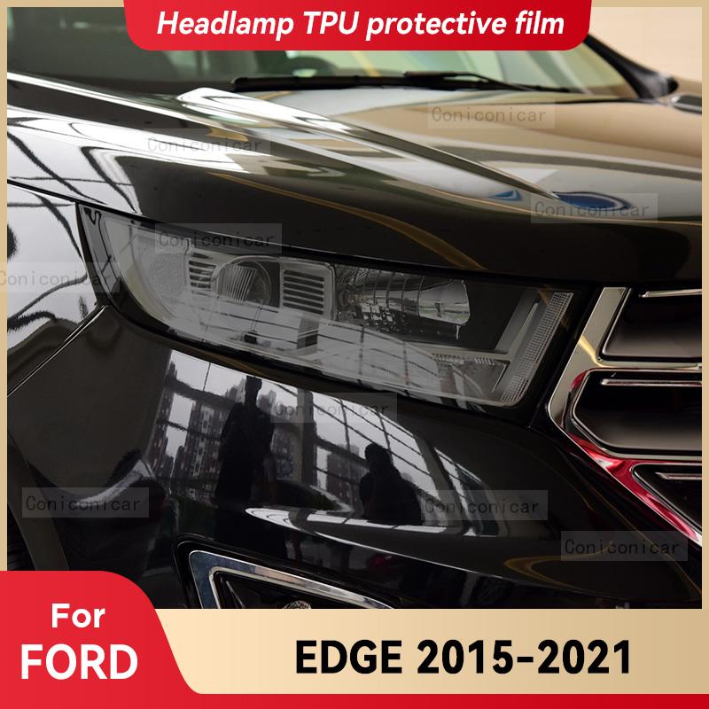 Для FORD EDGE 2015-2021 2020 Защитная пленка для фар автомобиля из черного ТПУ, пленка для тонировки передних фар, наклейка для изменения цвета, аксессуары