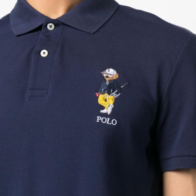 Polo Ralph Lauren Ss23 вышитый логотип с коротким рукавом рубашки поло мужские рубашки поло темно-синие 710899528-001