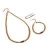 Elegant Titanium Steel Jewelry Set Women Necklace Bracelet Earrings In Geometric Design Hypoallergenic Tarnish-Resistant