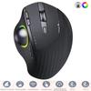 Rechargeable Wireless Bluetooth Trackball Mouse, 2.4G Dual-Mode, Luminous Design for Notebooks and Tablets