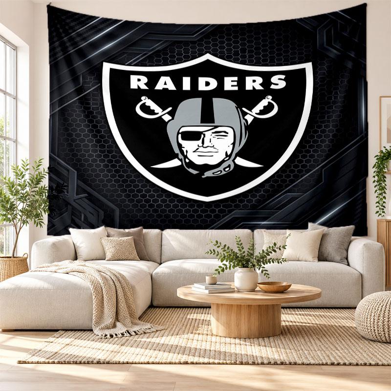 Las Vegas Raiders Wall Tapestry, Soft Fabric Wall Hanging, Decorative Backdrop For Bedroom Home Wall Art