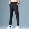 Summer Pants Mens Stretch Korean Casual Slim Fit Elastic Waist Jogger Business Classic Trousers Male