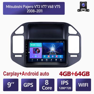 Автомобильный радиоприемник Carplay для Mitsubishi Pajero V73 2008-2011, автомобильный мультимедийный видеоплеер, GPS-навигация, WIFI, 4 + 64 ГБ