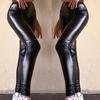 Womens Plus Size Faux Leather Leggings Pants Black High Waist Sexy Skinny Stretchy Trousers Tights