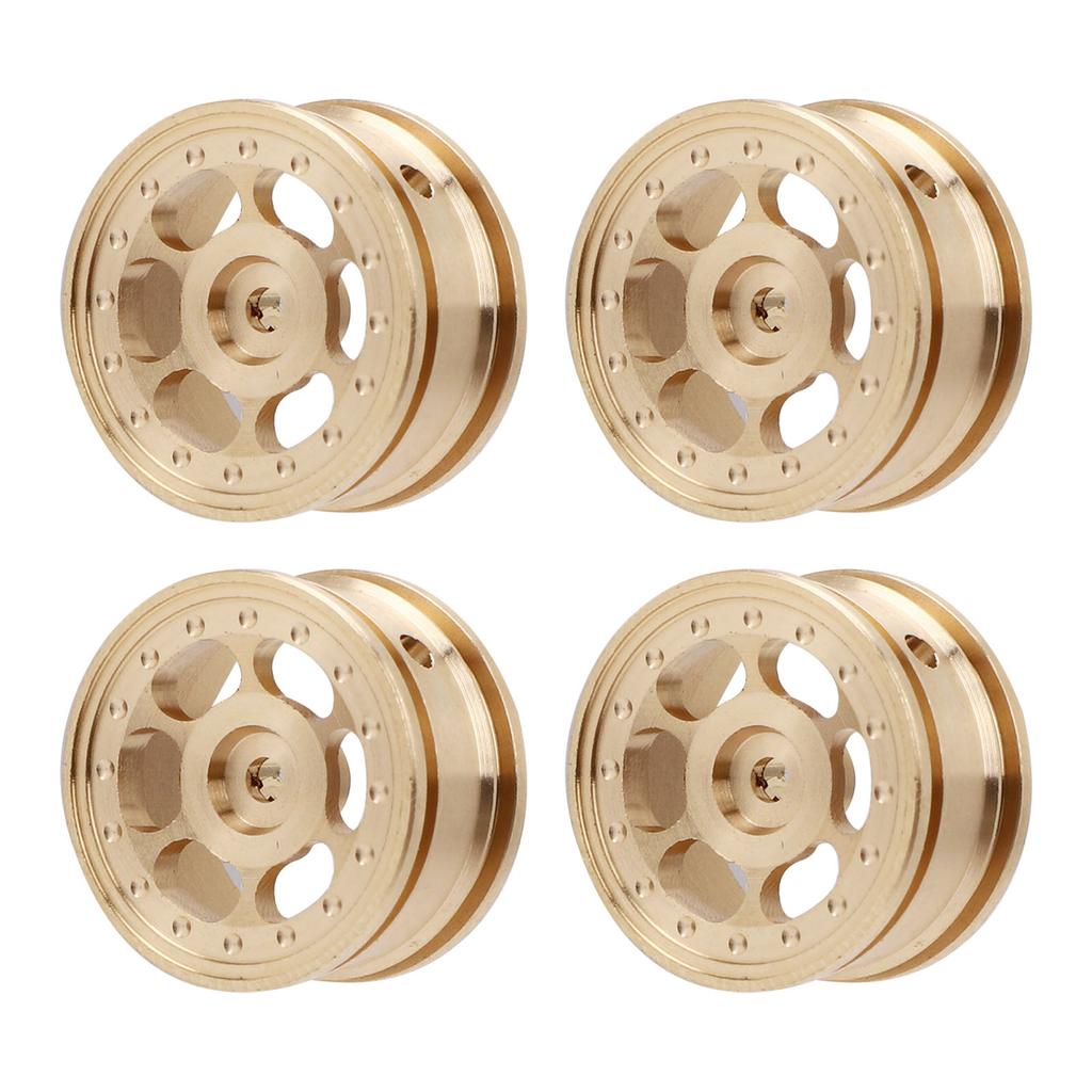 4PCS Wheel Hubs Fit for SCX30 1Celsius30 Scale Simulated Crawler 0.7 Inch RC Car Brass Hub