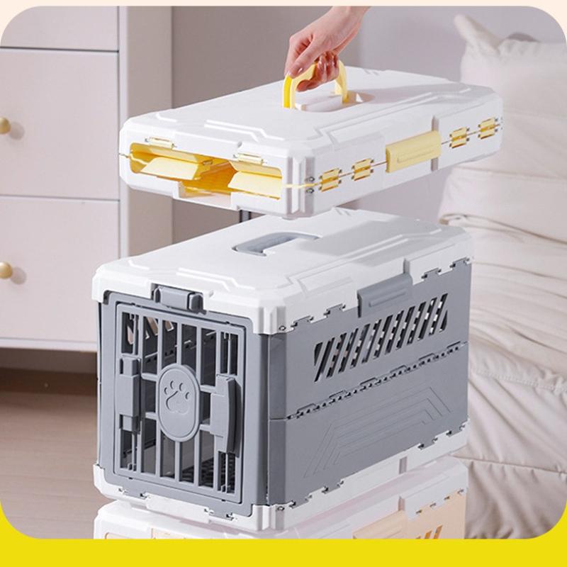 Foldable Portable Pet Travel Crate, Cat Transport Box for Outdoor Travel & Car Use