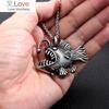 Vintage Punk Pendant Necklace Unique 3d Lantern Fish Stainless Steel Chain Necklace Unique For Man Woman Fashion Jewelry Gift