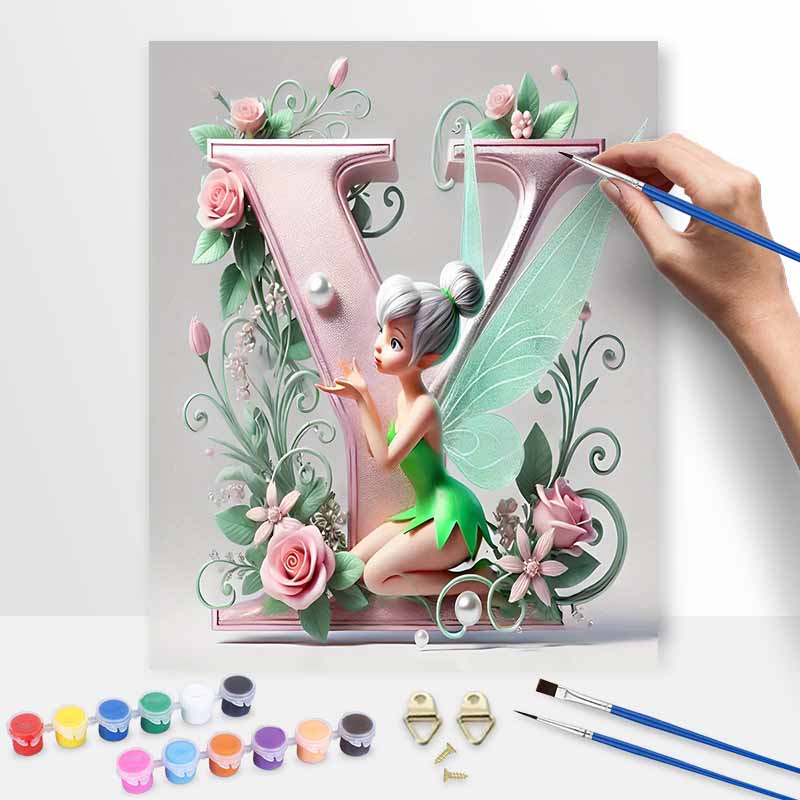 Disney Oil Painting Painting Art Tinkerbell Cultivating Gifts Home Decoration for Her Hobby