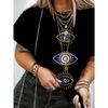 Women's Eyes Printed Casual T-Shirt