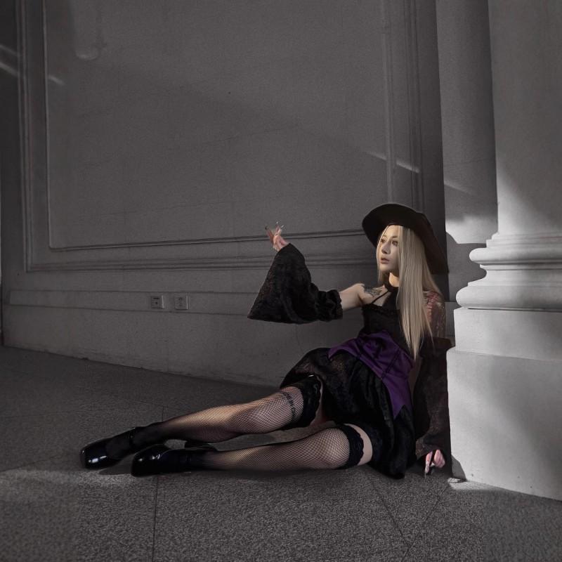 Sexy Witch Costume Set Halloween Cosplay Party Outfit Stage Performance Dress