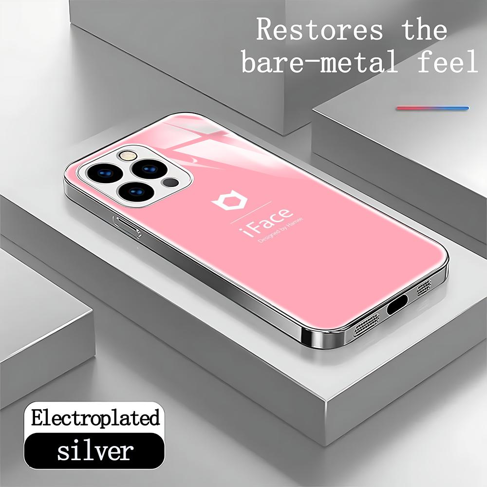 Fashion Designed IFac Phone Case For iphone 17 16 15 14 13 12 Pro Plus Max New Electroplated glass Case