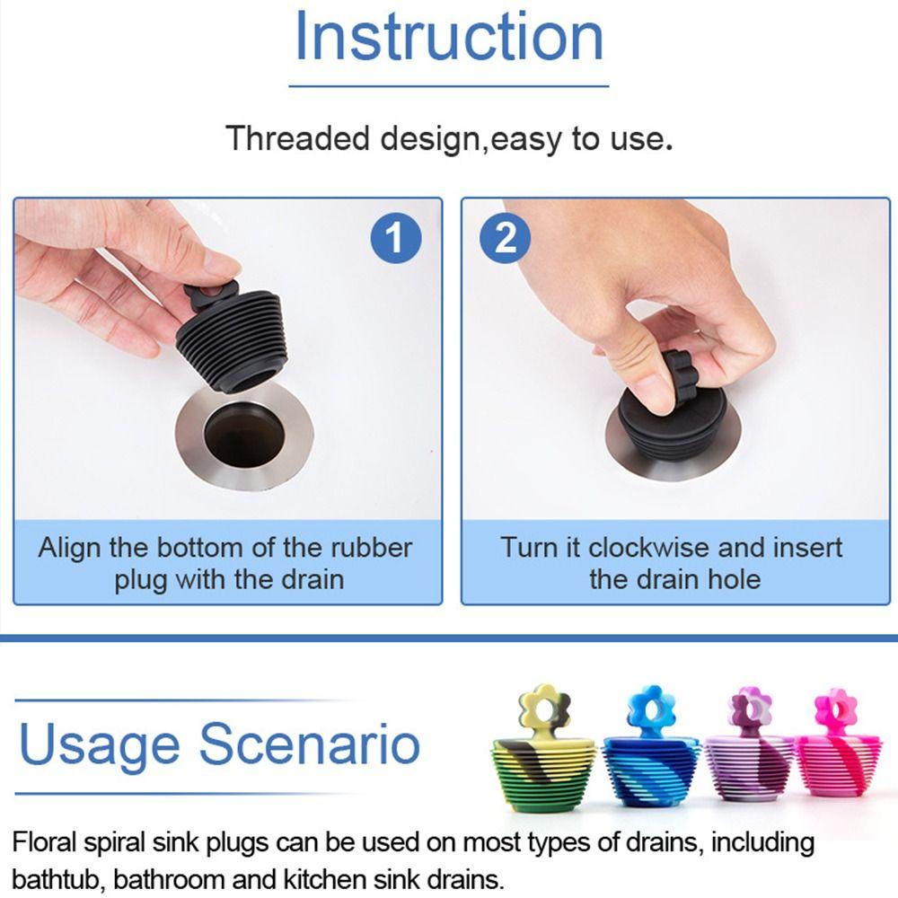 Plug Drain Stopper Overflow Drain Cover Silicone Bathtub Stopper Universal Tub Stopper Drain Plug