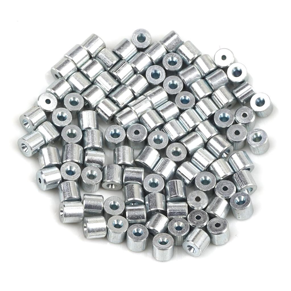 BCR010 100 шт. Ремонтный комплект для намотки стеклоподъемника автомобиля, стальной трос, концевой штифт, стопорная втулка, обжимная заклепка 6x5,45/1,7 мм