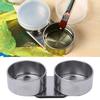 Double Stainless Steel Art Pallete Clip Pot Large Oil Painting Container with Lid