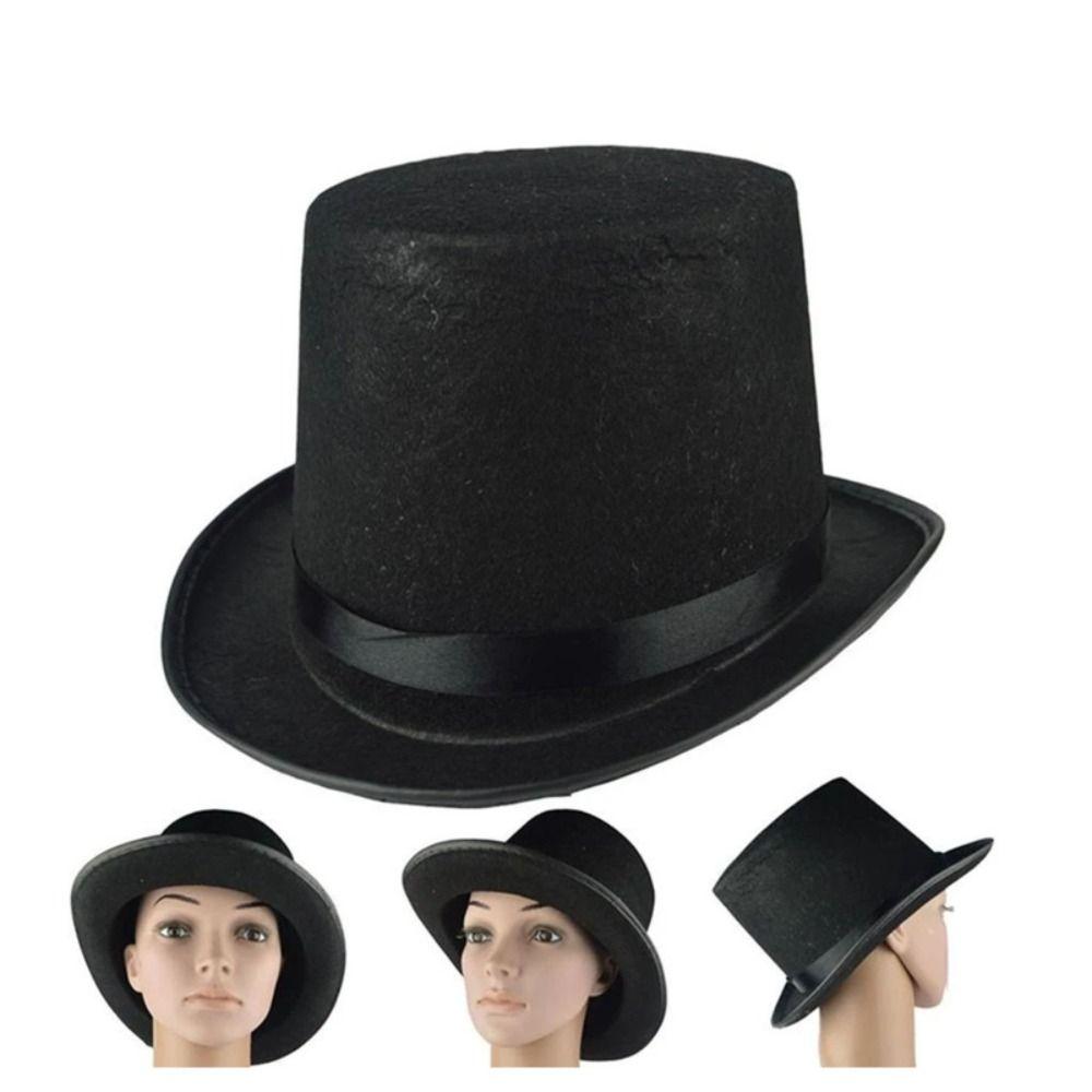 Cosplay Halloween Props Fedora Hat Retro Top Cap Magician Top Hat Performed Hat Bowler Top Hat