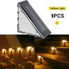 1/2/4PCS Solar Deck Lights Outdoor Step Fence Lights Waterproof Solar Lamp for Railing Stairs Pathway Garden Light Decoration