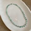 Ожерелье из бисера из свежего мятно-зеленого натурального камня, женская легкая роскошь, нежная элегантность, модный темперамент, универсальная цепочка на шею, цепочка на ключицу