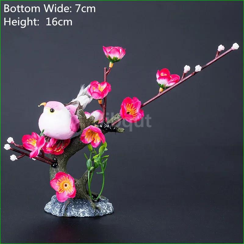 restaurant plate tray dish decorate Plum Peach blossom flower tree seafood sushi decoration ornamental artificial chef tools