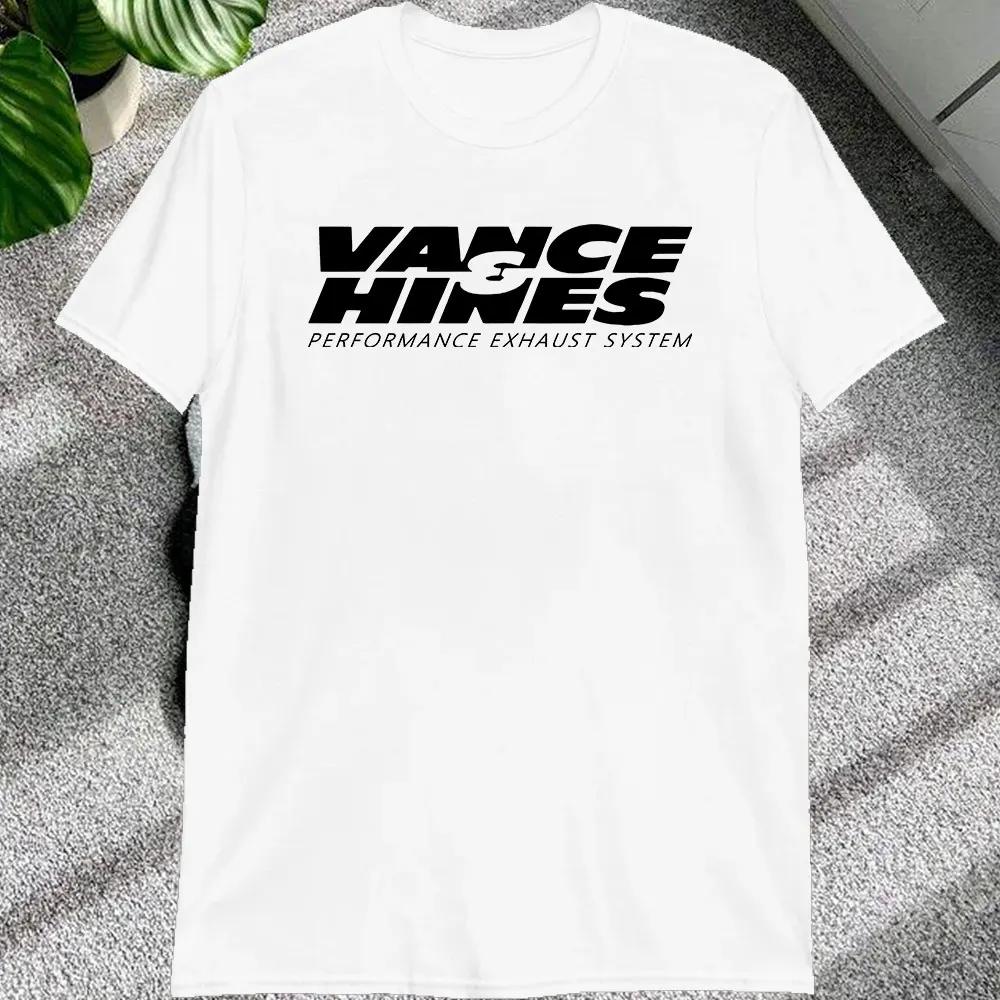 VANCE HINES Модная мужская футболка с принтом, вдохновленная мотоциклетными гонками и выхлопными системами, мужская футболка, повседневная, свободная, Харадзюку, мягкая футболка 1