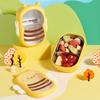 Cute Bee School Lunch Box Outing Tableware Portable Stainless Steel Lunch Box Camping Picnic Food Container Bento Box