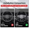 AABHX1 Suitable for Cadillac Breathable Hole Leather Matte Carbon Fiber Texture Steering Wheel Cover Suitable for Cts 2013 Ct4 Carbon Interior Ct5 