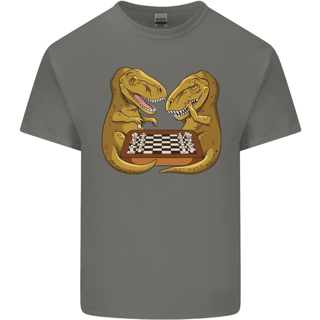 Chess TRex Dinosaur Unisexs Light Cotton TShirt