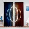 Космос Планета Земля Марс Меркурий Галактика Тюль Шторы для Домашнего Офиса Окна Спальни Кухни Современные Шифоновые Прозрачные Вуалевые Шторы