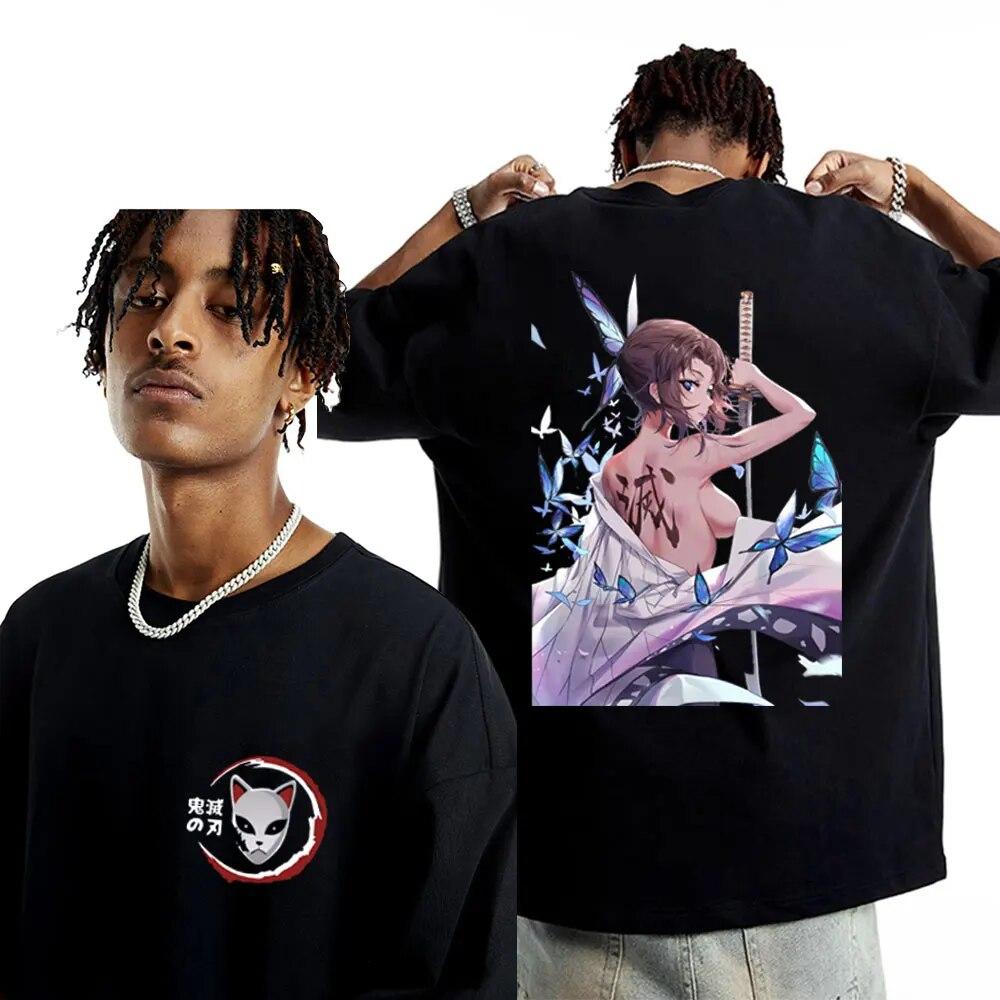 Japanese Anime Demon Slayer T-Shirts Kimetsu No Yaiba Printed T Shirt Unisex Women Clothing Fashion Oversized Short Sleeve T Shirt