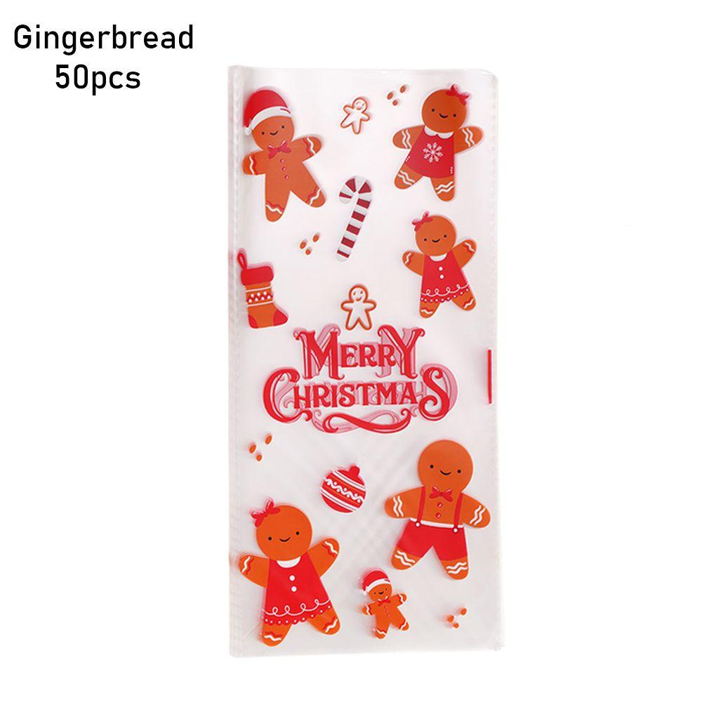 Дед Мороз Пряничный Рождественские Подарочные Пакеты Конфеты Целлофановый Пакет Упаковка для Печенья Выпечка Упаковка