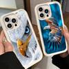 Крутой чехол для телефона с Белоголовым орлом для iPhone 16 17 Air 16E 15 Pro Max 14 Plus 13 12 Mini Capa Мягкий силиконовый Funda