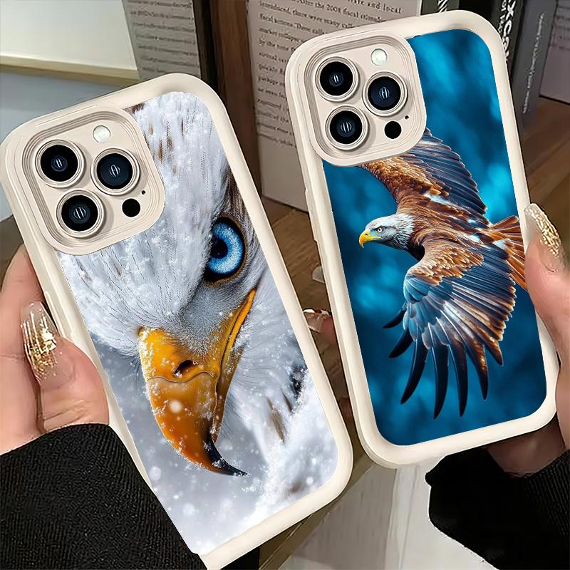 Крутой чехол для телефона с Белоголовым орлом для iPhone 16 17 Air 16E 15 Pro Max 14 Plus 13 12 Mini Capa Мягкий силиконовый Funda