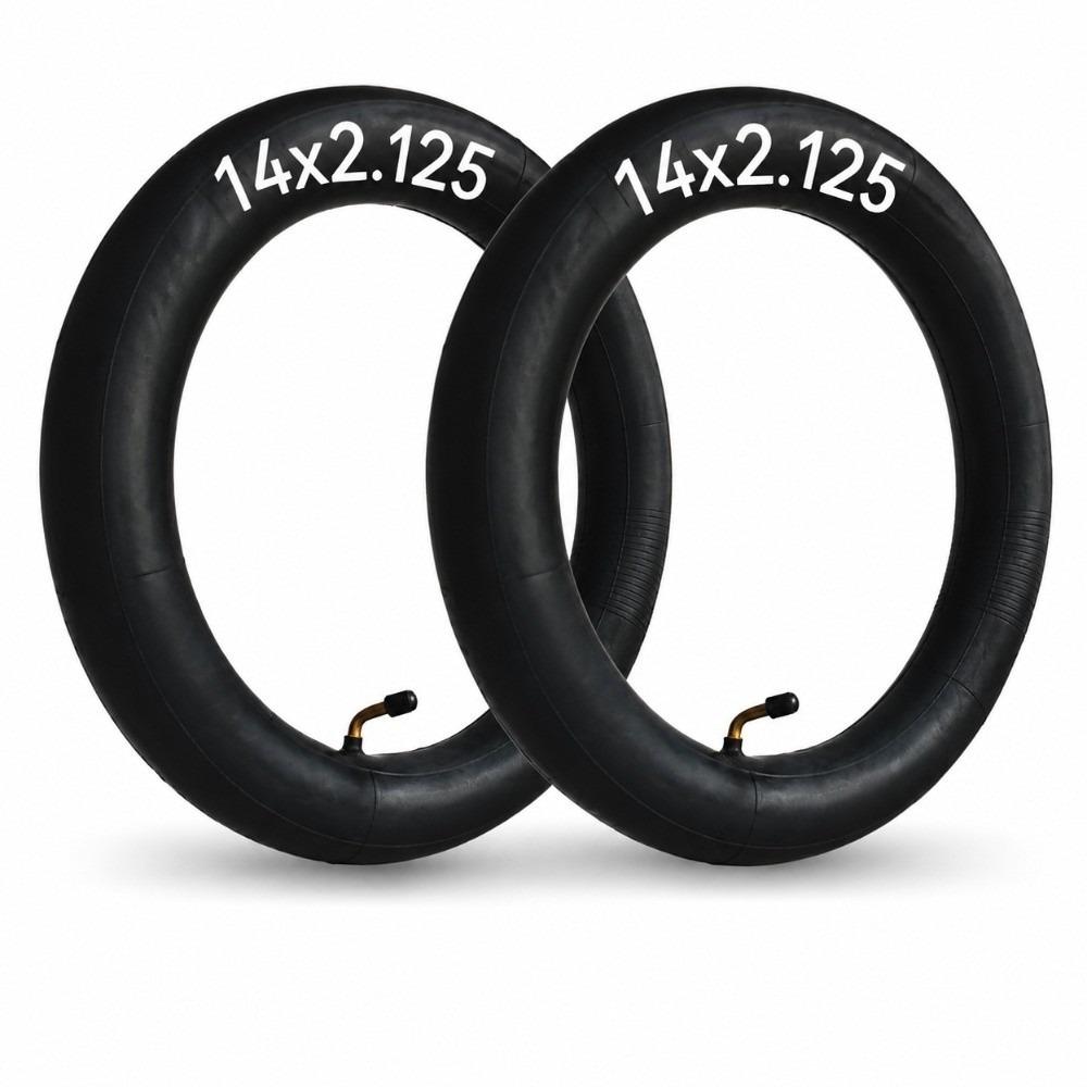 2PCS Butyl Rubber Electric Bike Inner Tube Black 14 Inch Inner Tube Bike Maintenance
