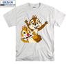 Chip 'N' Dale T-shirt Funny Face Cartoon T Shirt Men Women Unisex Tshirt V427