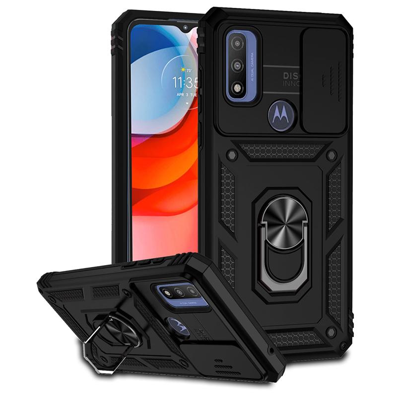 Для Motorola Moto G Play 2023 чехол Slide Lens противоударный бронированный чехол для телефона Motorola G Pure G Power 2022 Ring Stand задняя крышка
