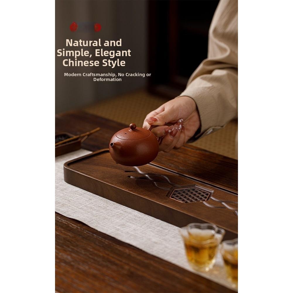 1PC Tea Tray Walnut Wood Tea Tray Dry Tea-Table With Drainage Office Home Use Chinese Style Teaware Accessories Rack