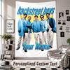 Wall Hanging Tapestry With Custom Name & Text, Backstreet Boys Decorative Tapestry For Bedroom