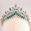 Metal Princess Tiara Shiny Rhinestone Crown Vintage Baroque Crown  Headband